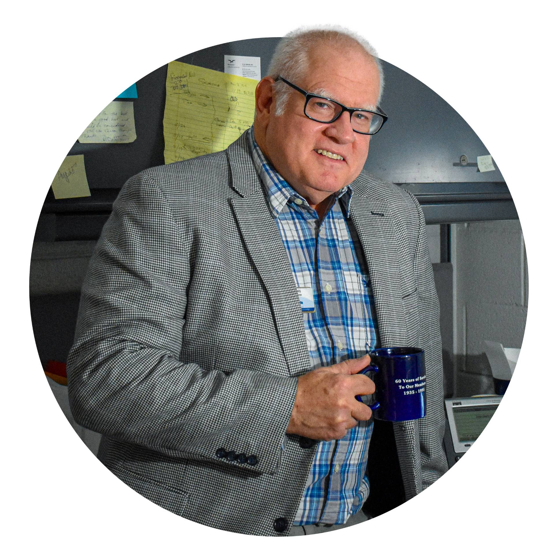 professor john davis sitting in his office